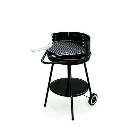 Barbacoa redonda con ruedas 51x85x63cm