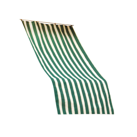 Toldo de caída verde y blanco 145x250cm
