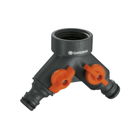 Grifo de 2 vías con salidas de 3/4 pulgadas