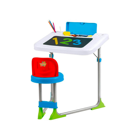 Pupitre escolar 2 en 1 con pizarra y asiento