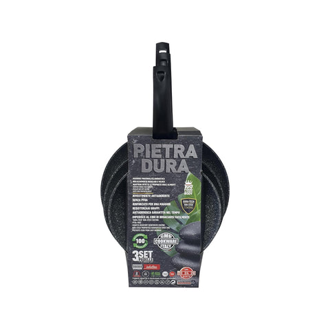 Sartenes para inducción de 3 piezas - Set antiadherente sin PFOA de 20/24/28 cm