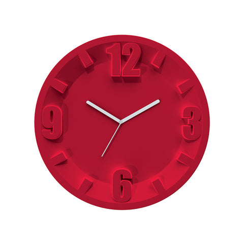 Reloj de pared Home rojo 30cm