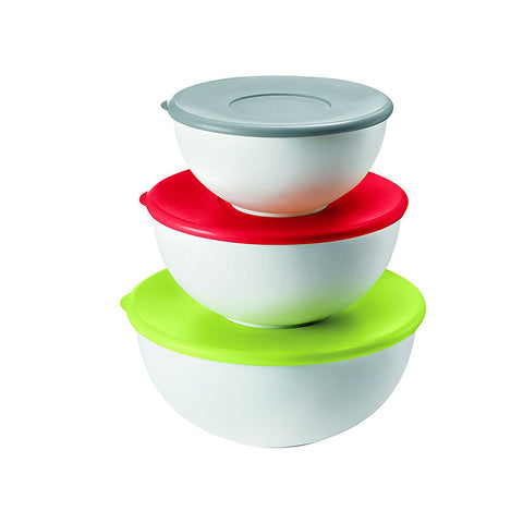 Set de 3 recipientes de plástico con tapas
