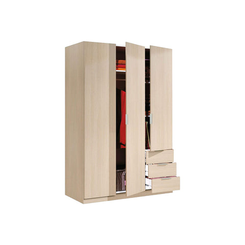 Armario con 3 puertas y 3 cajones 180x121x52cm
