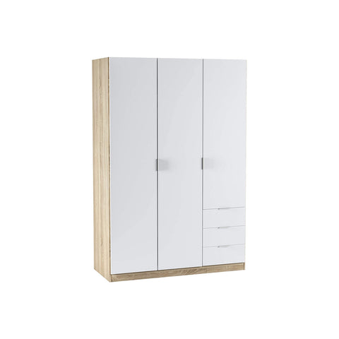 Armario con 3 puertas y 3 cajones 180x121x52cm