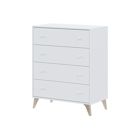 Cómoda de 4 cajones blanca 77x95x40cm