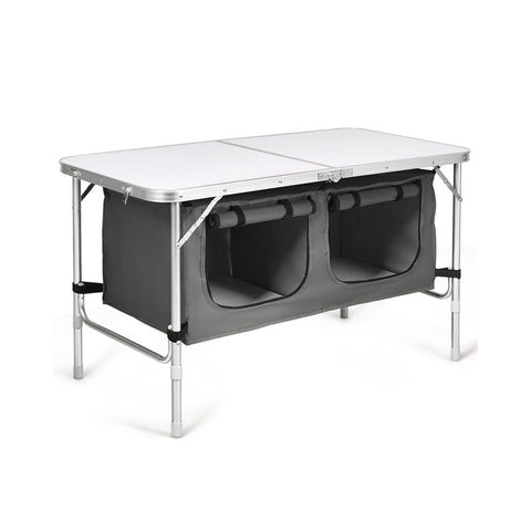 Mesa de camping plegable regulable