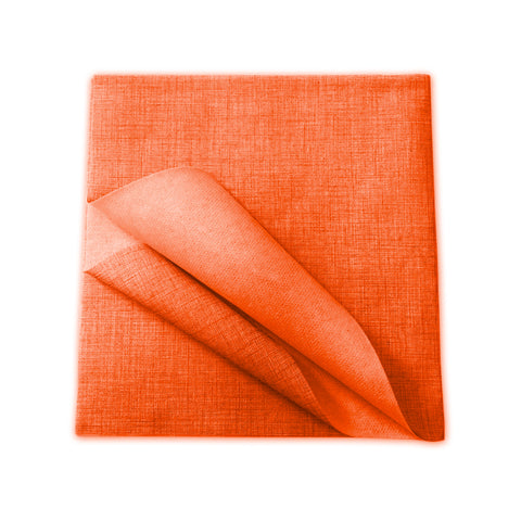Set de 100 manteles TNT desechables naranjas de 100x100cm