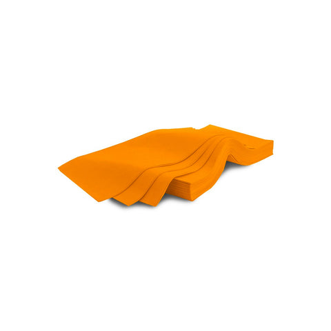 Set de 100 manteles TNT desechables naranjas de 140x140cm