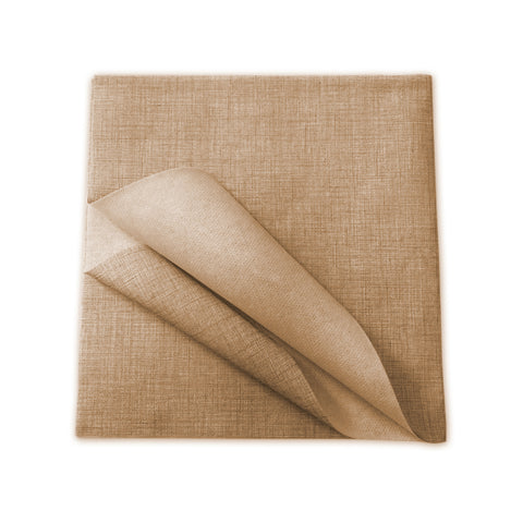Set de 100 manteles TNT desechables beige de 100x100cm