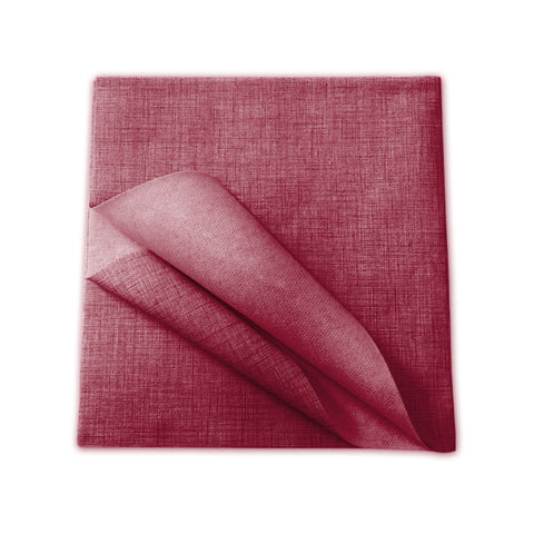 Set de 100 manteles TNT desechables burdeos de 100x100cm
