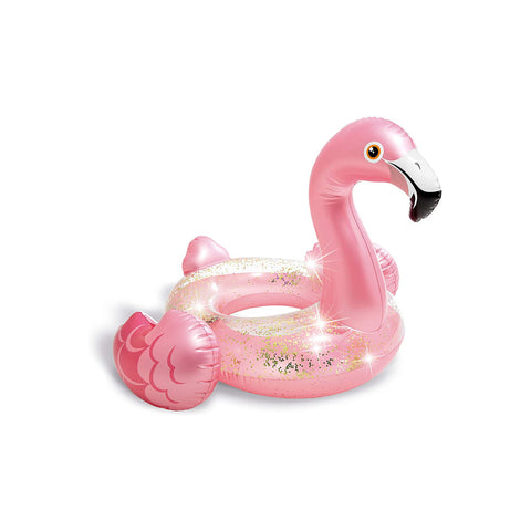 Flotador de flamenco con purpurina 119cm