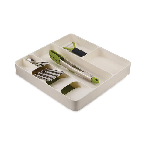 Organizador de cubiertos blanco de 39,7x38,4x5,3cm