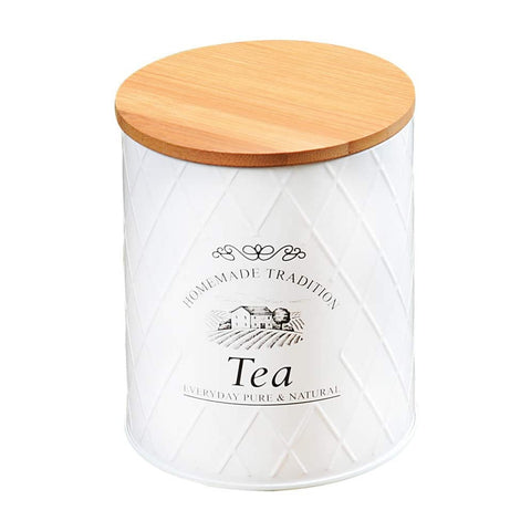Tarro metálico para té 11x11x13,5cm