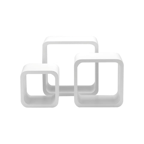 Set de 3 estantes de pared blancos