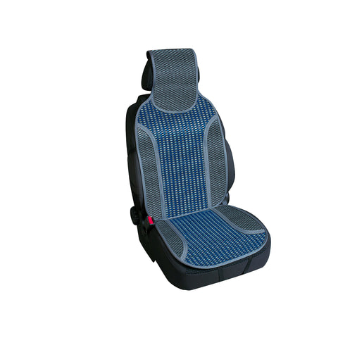 Funda de asiento para coche con respaldo de fibra de bambú azul
