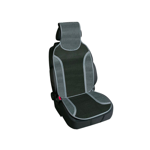 Funda de asiento para coche con respaldo de fibra de bambú negra