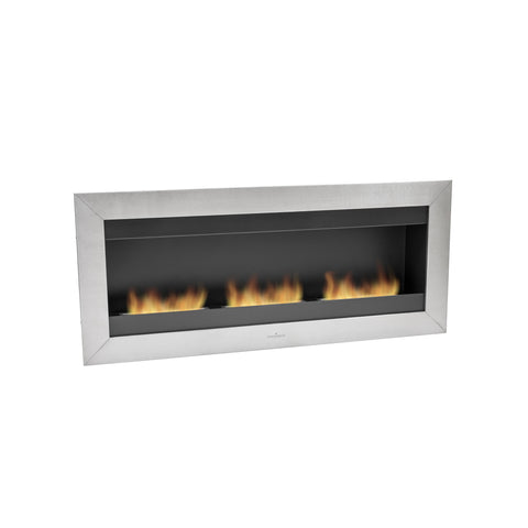 Chimenea de bioetanol de pared Apollo negra