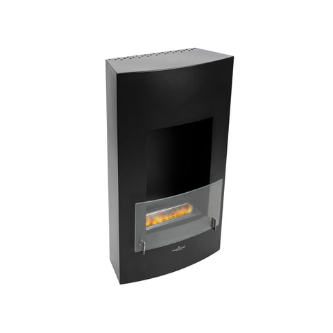 Chimenea de bioetanol de pared Cerere negra