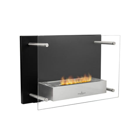 Chimenea de bioetanol de pared Demetra negra