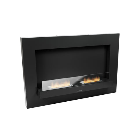 Chimenea de bioetanol de pared Judith negra