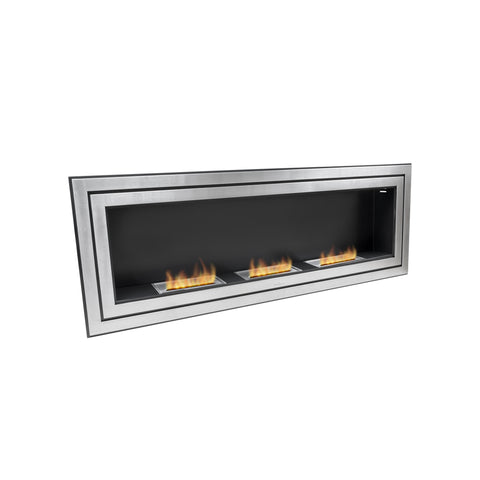 Chimenea de bioetanol de pared Zeus negra