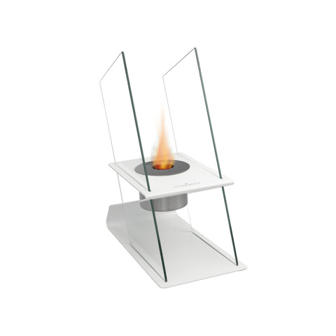 Chimenea de bioetanol de mesa Hefesto blanca