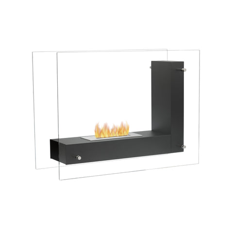 Chimenea de bioetanol de suelo Aquiles negra