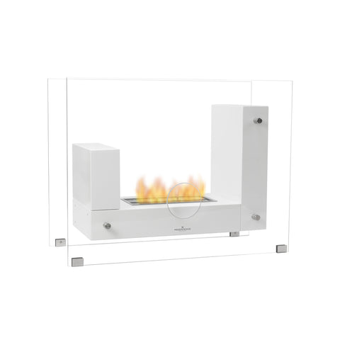 Chimenea de bioetanol de suelo Aurora blanca