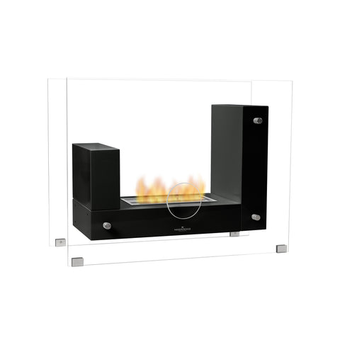 Chimenea de bioetanol de suelo Aurora negra