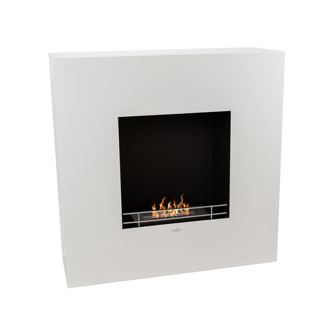 Chimenea de bioetanol de suelo Diana blanca