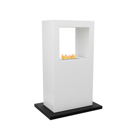 Chimenea de bioetanol de suelo Ino blanca
