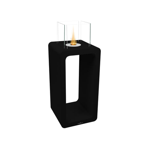 Chimenea de bioetanol de suelo Vulcano negra