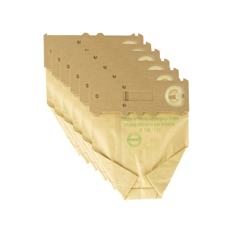 Bolsas VK130 VK131 de papel – Repuestos compatibles con Folletto (6 unidades)