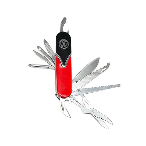 Navaja de bolsillo estilo VW con 10 funciones de metal