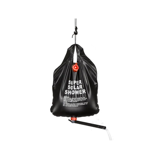 Ducha de camping con sifón y panel solar, 10l