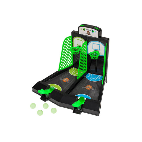Mini juego de mesa de baloncesto fluorescente para 2 jugadores
