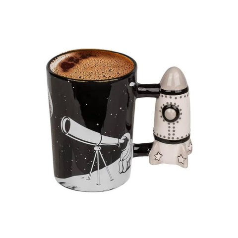Taza Space con asa de cohete 14x12cm