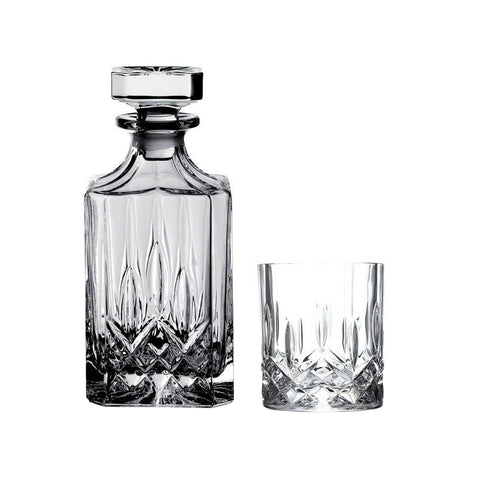 Juego de botella y 6 vasos para whisky Opera