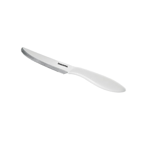 6 cuchillos de mesa blancos de 12 cm