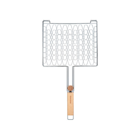 Parrilla para barbacoa de madera y acero 59x30,5cm