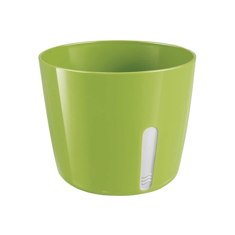 Maceta redonda de metal verde 13,5x11cm