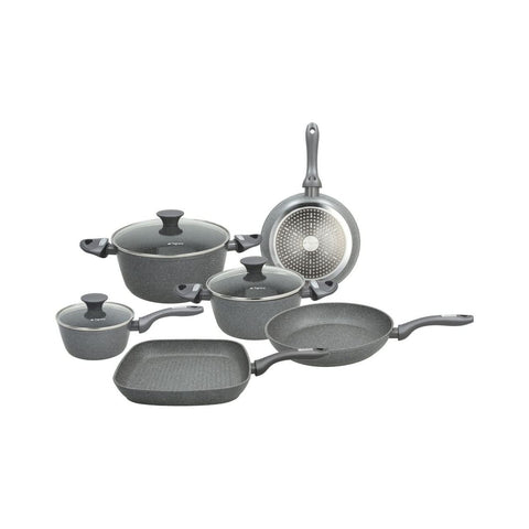 Set de batería de cocina antiadherente de aluminio de 9 piezas Mythos