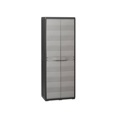 Armario Elegance para escobas negro/gris topo