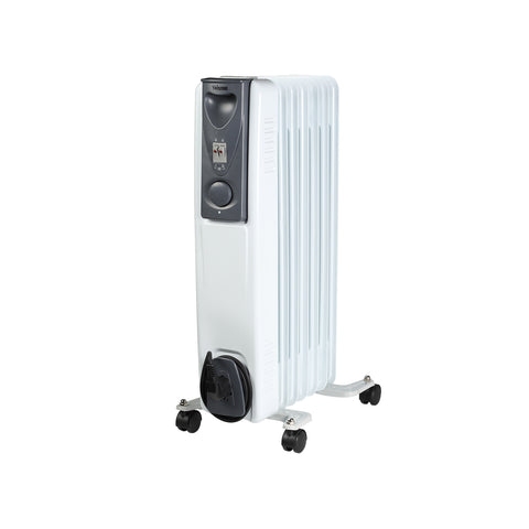 Radiador de aceite blanco de 7 elementos 1500w