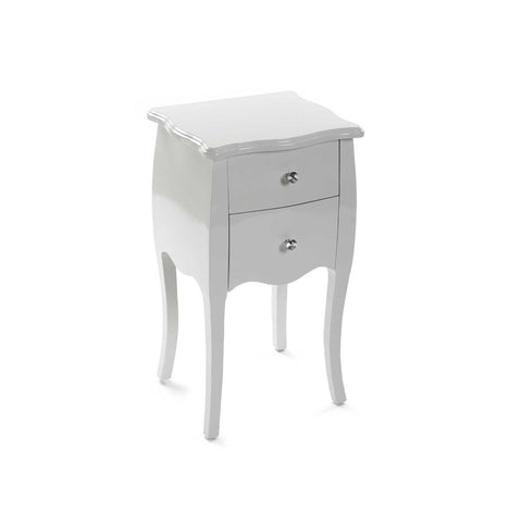 Mesita de noche de madera con 2 cajones 71x35x40cm