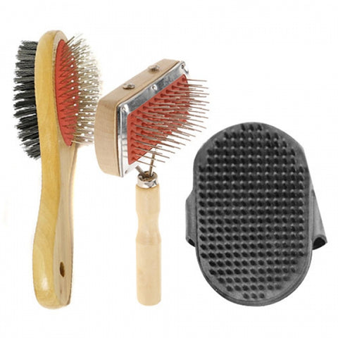 Set de 3 cepillos de masaje para nudos