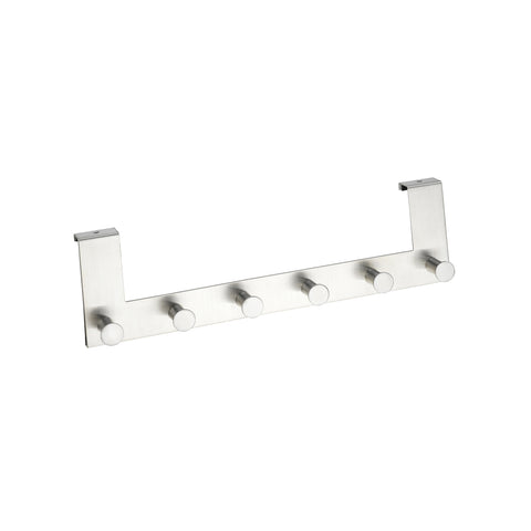 Barra con 6 ganchos para puerta de acero
