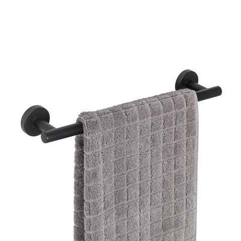 Barra para toallas Bosio negra 40cm