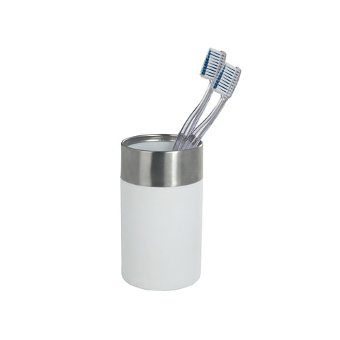 Vaso portacepillos de acero Creta